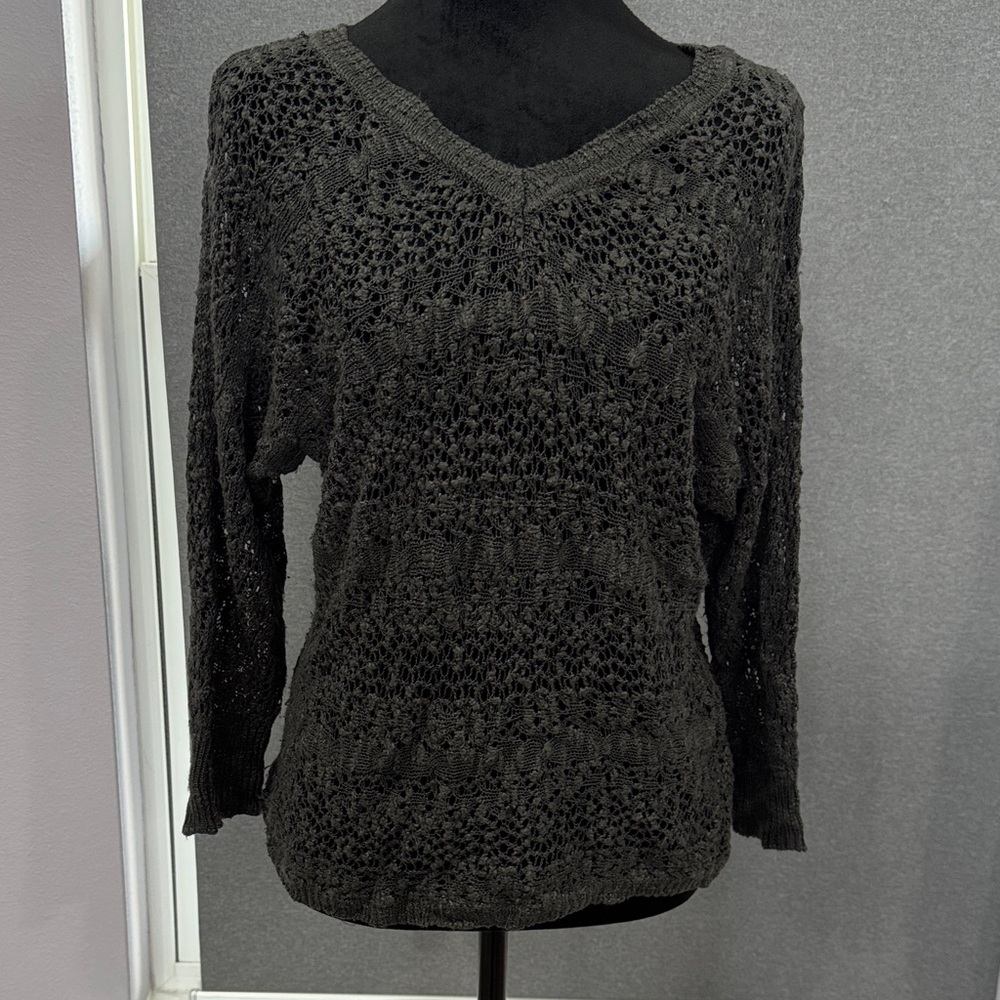 Pink Republic Charcoal V-Neck Sweater